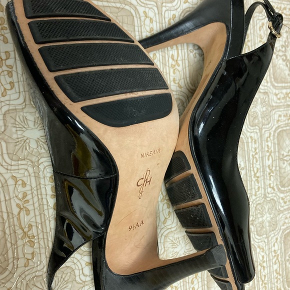 Cole Haan Black Patent Nike Air Heels 9.5AA 9 1/2 - Picture 3 of 7